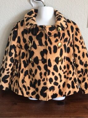 NWOT baby Gap double breasted leopard jacket size 3T